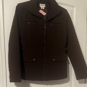 St. John's Bay Women's Chocolate Quilted Utility Jacket